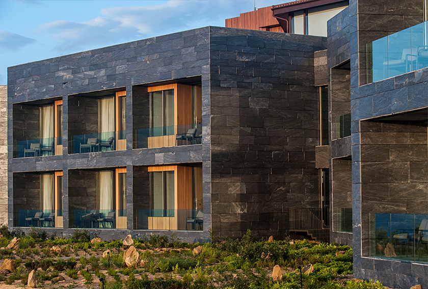 ventilated stone facade